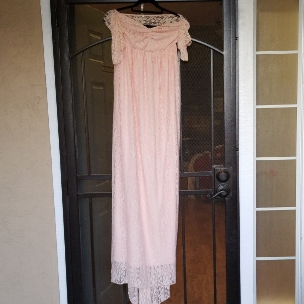 Maternity Off the Shoulder Photo Dress
